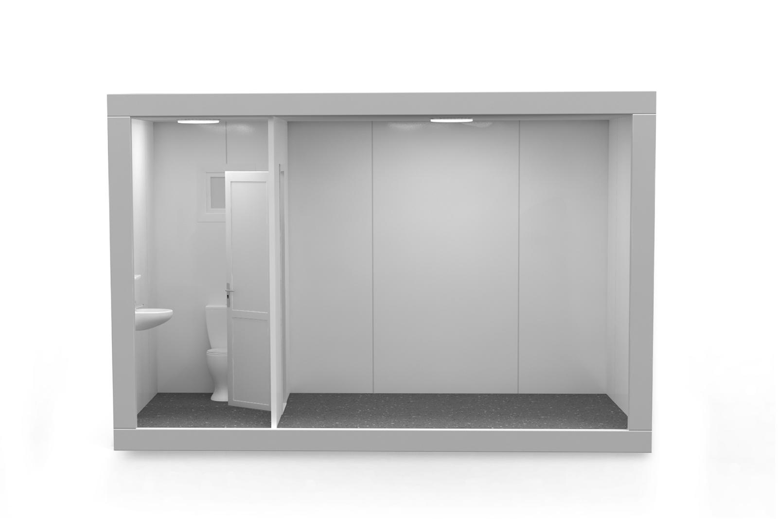 Container de Locuit 4m cu WC 2 Geamuri 