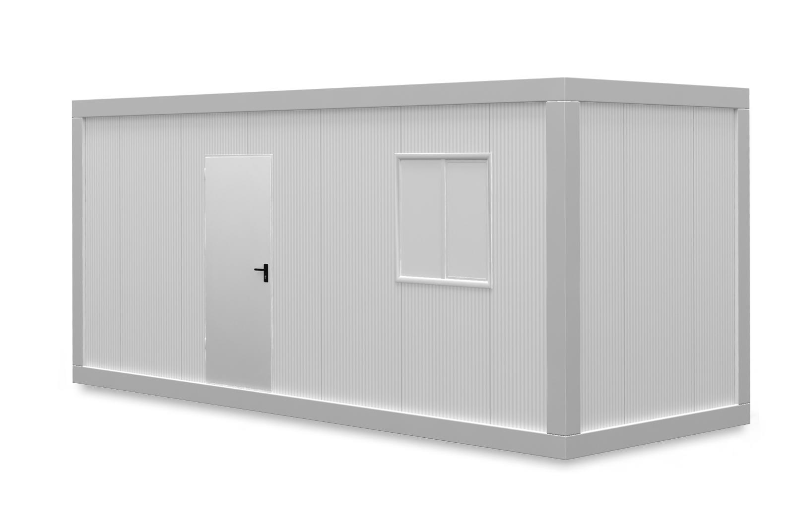 Container de Locuit 6m cu WC si Cabina Dus Verde 1 Geam ContainerMod