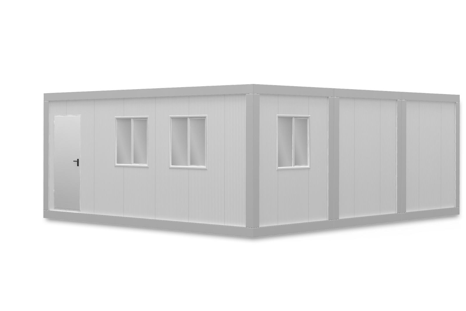 Container Modular 6x7.2m cu 1 Usa 3 Ferestre White ContainerMod