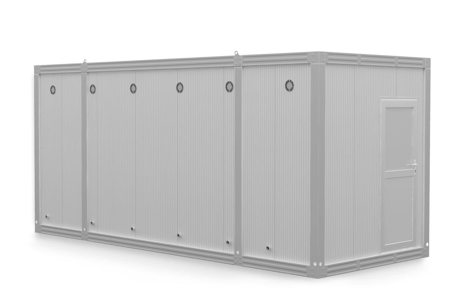 Container Sanitar 6m cu 3 Dusuri, 2 WC, 1 Pisoar Alb ContainerMod