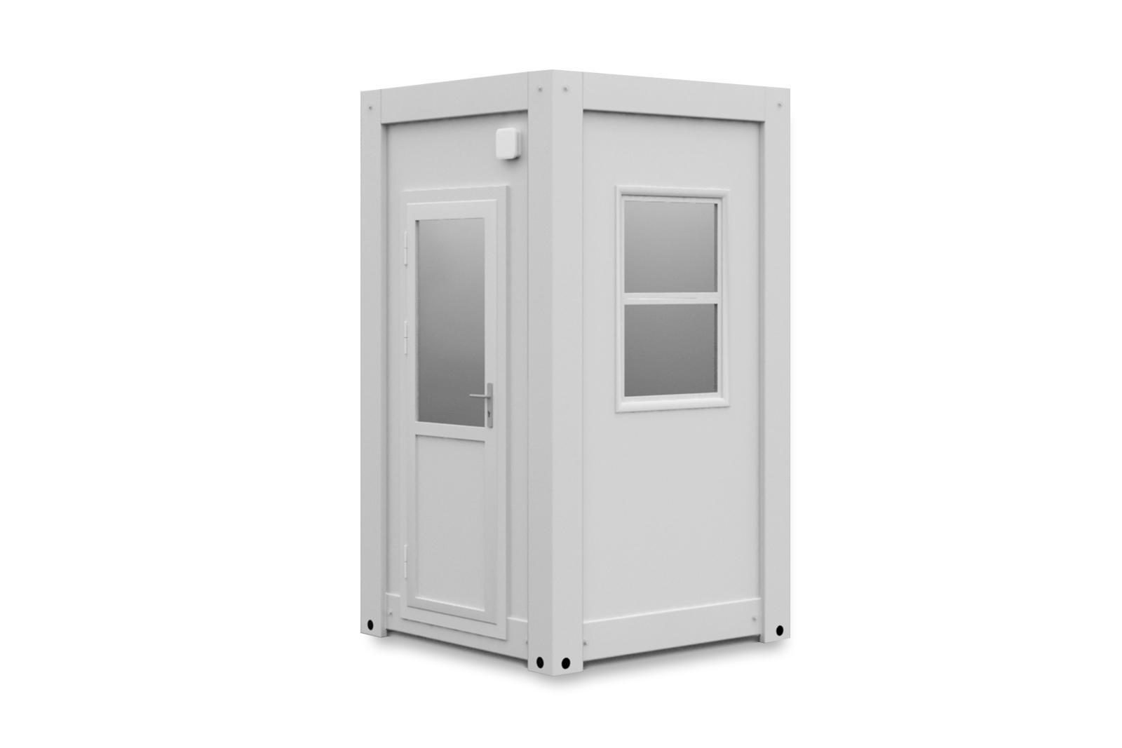 Vetro 1 Security Cabin White ContainerMod